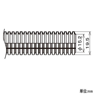 ネグロス電工 ケーブル保護チューブ 長さ10m ケーブル保護チューブ 長さ10m CCP15-10 画像2