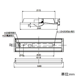 【お買い得品 10台セット】LEDベースライト 《TENQOOシリーズ》 20タイプ 埋込形 Cチャンネル回避器具 一般タイプ 800lmタイプ  FL20形×1灯用器具相当 昼白色 調光タイプ LEKR223083N-LD9_set