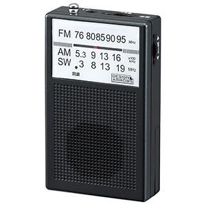 電材堂 【販売終了】AM・FM・短波ラジオ ブラック RD26BKDNZ