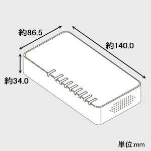 ELECOM スイッチングハブ 100BASE-TX対応 プラスチック筐体 電源外付けタイプ 8ポート エコ省電力タイプ ループ検知機能搭載 マグネット付 ホワイト スイッチングハブ 100BASE-TX対応 プラスチック筐体 電源外付けタイプ 8ポート エコ省電力タイプ ループ検知機能搭載 マグネット付 ホワイト EHC-F08PA-JW 画像3