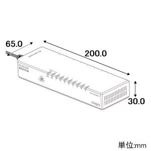 ELECOM タップ型スイッチングハブ 100BASE-T対応 法人向け ギガモデル プラスチック筐体 電源コード一体型 電源内蔵タイプ 8ポート ループ防止機能搭載 タップ型スイッチングハブ 100BASE-T対応 法人向け ギガモデル プラスチック筐体 電源コード一体型 電源内蔵タイプ 8ポート ループ防止機能搭載 EHB-UG2A08-TP 画像3