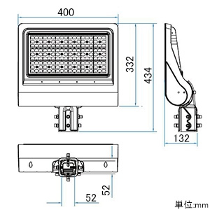 ニッケンハードウエア LED投光器 《ViewSignonSV》 大型サイン用 縦配光型 水銀灯700W・メタルハライド400W相当 5000K U字ブラケットタイプ ホワイト LED投光器 《ViewSignonSV》 大型サイン用 縦配光型 水銀灯700W・メタルハライド400W相当 5000K U字ブラケットタイプ ホワイト VS240SV-UW 画像2