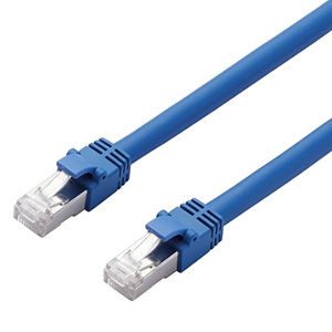 ELECOM LANケーブル スタンダードタイプ CAT7対応 ヨリ線 シールド付 長さ1m LD-TWS/BU1