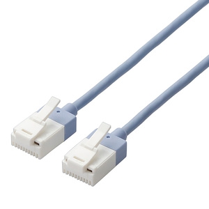 ELECOM LANケーブル スリムタイプ CAT6A準拠 ヨリ線 ツメ折れ防止タイプ 長さ10m LD-GPASST/BU100