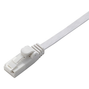 ELECOM LANケーブル フラットタイプ CAT6準拠 ヨリ線 ツメ折れ防止タイプ 長さ2m ホワイト LANケーブル フラットタイプ CAT6準拠 ヨリ線 ツメ折れ防止タイプ 長さ2m ホワイト LD-GFT/WH20