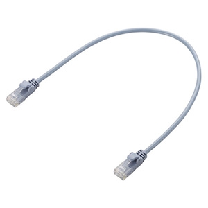 ELECOM LANケーブル ソフトタイプ CAT6準拠 ヨリ線 長さ0.3m ブルー LD-GPY/BU03