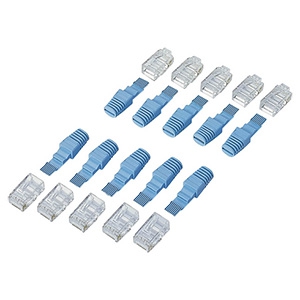 ELECOM RJ45コネクタ スーパーフラットケーブル専用 専用ブーツ付 10個入 LD-FRJ45T10