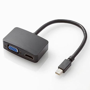 ELECOM HDMI-VGA変換アダプタ 3重シールドタイプ 長さ0.15m TB-MDPHDVGABK