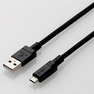 ELECOM microUSBケーブル 高耐久タイプ 2A対応 2重シールドタイプ 長さ2.0m ブラック MPA-AMBS2U20BK