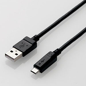 ELECOM microUSBケーブル スタンダードタイプ 2A対応 2重シールドタイプ 長さ1.5m ブラック MPA-AMB2U15BK