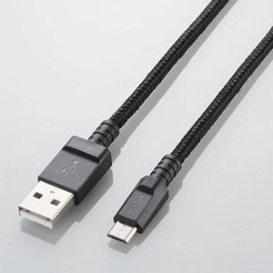 ELECOM microUSBケーブル 高耐久タイプ 2A対応 2重シールドタイプ 長さ1.2m ブラック MPA-AMBS2U12BK