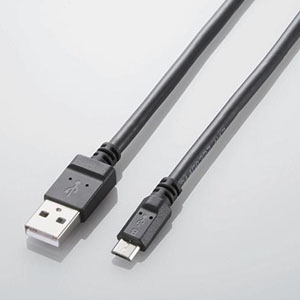 ELECOM microUSBケーブル スタンダードタイプ 2A対応 2重シールドタイプ 長さ0.2m ブラック MPA-AMB2U02BK