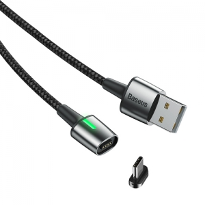 電材堂 マグネットケーブル USB-Type-C 長さ1m ブラック DCATXC-A01
