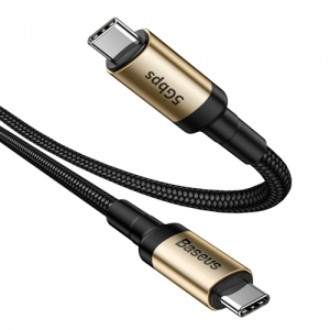 電材堂 USBケーブル Type-C PD3.1 Gen1 長さ1m ゴールド+ブラック DCATKLF-RV1