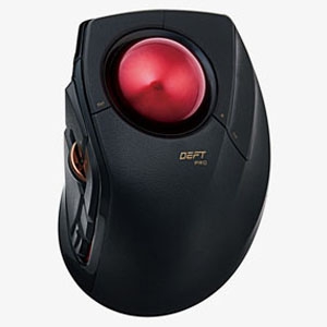 ELECOM チルトホイール・トラックボール搭載ワイヤレスマウス 《EX-G PROシリーズ》 人差し指操作タイプ 2.4GHz・Bluetooth&reg;4.0方式 光学センサー方式 LLサイズ 8ボタン M-DPT1MRBK