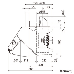 耐熱 二層 足あとぐらす (M) 三菱 三菱電機 ブース形(深形)レンジ