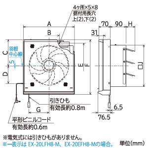 EX-20EFH9-M (三菱)｜台所用｜換気扇｜電材堂【公式】