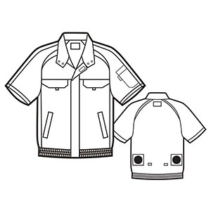 アイトス 【生産完了品】空調服&trade; 《エコワーカーモデル》 半袖ブルゾンタイプ 3Lサイズ ネイビー 空調服&trade; 《エコワーカーモデル》 半袖ブルゾンタイプ 3Lサイズ ネイビー AZ_1798_008_3L 画像3