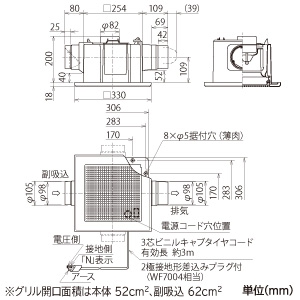 三菱 ダクト用換気扇 BL認定品 台所用ファン 右排気 BL規格台所用Ⅱ型