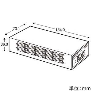 ELECOM PoEインジェクター IEEE802.3af対応 PoEインジェクター IEEE802.3af対応 EIB-UG01-PF2 画像2