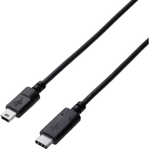 ELECOM 【在庫限り】USB2.0ケーブル TypeC-miniBタイプ 0.5m U2C-CM05NBK