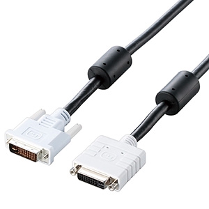 ELECOM DVI延長ケーブル デジタル・アナログ兼用 DVI-I29ピンオス-DVI-I29ピンメス 2m DVI延長ケーブル デジタル・アナログ兼用 DVI-I29ピンオス-DVI-I29ピンメス 2m CAC-DVIE20BK