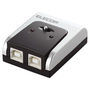 ELECOM USB切替器 2回路 スライド式スイッチタイプ USB2.0・1.1対応 U2SW-T2