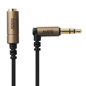 ELECOM 【生産完了品】ヘッドホン・イヤホン用延長コード 耐ノイズモデル 長さ1m ゴールド EHP-35ELN10GD