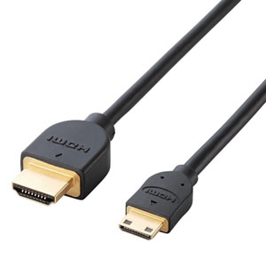 ELECOM ハイスピードHDMI-Miniケーブル タイプA-タイプC 長さ1m DH-HD14EM10BK