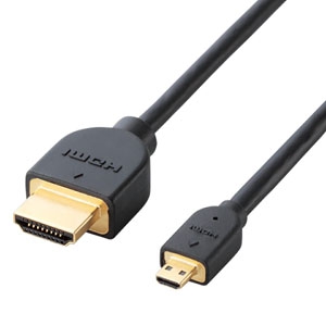 ELECOM ハイスピードHDMI-Microケーブル タイプA-タイプD 長さ1m DH-HD14EU10BK