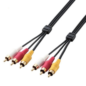 ELECOM 【生産完了品】ビデオケーブル ピンプラグ×3 長さ2m AV-WRY2