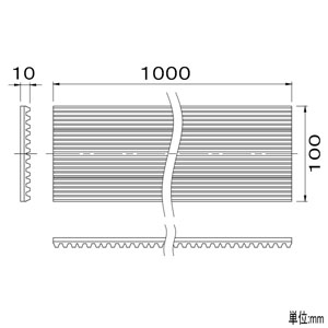 KANTO 防振ゴム エアコン用 100mm×1m 防振ゴム エアコン用 100mm×1m BG-100 画像2