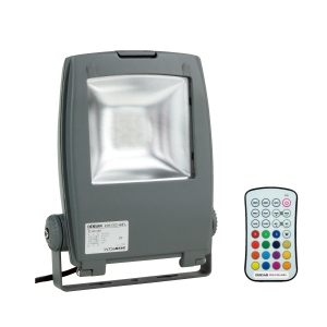 LEDフルカラー投光器 集光タイプ 単色16種・フルカラー自動変色 リモコン付 PDS-C02-40FL