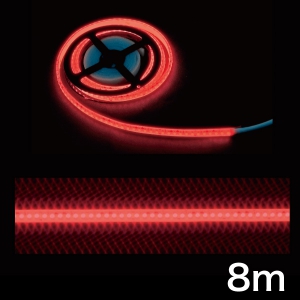 ジェフコム LEDテープライト 超高輝度・高密度タイプ 長さ8m 赤 STM-T01-08R