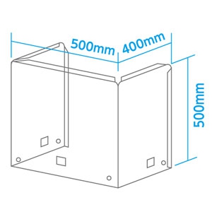 アーテック 飛沫防止3面ガード 0.5mm厚 両面保護フィルム付 飛沫防止3面ガード 0.5mm厚 両面保護フィルム付 051281 画像2