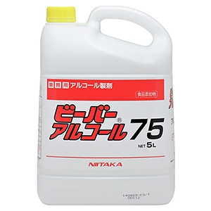 ニイタカ 【生産完了品】アルコール製剤 《ビーバーアルコール75》 内容量5L 270532