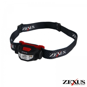 LEDヘッドライト 200lm 充電可能バッテリー搭載 専用クリップ付 ブラック ZX-255