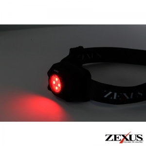 LEDヘッドライト 《ZEXUS Rシリーズ》 400lm USB充電式 専用クリップ付 ブラック ZX-R30