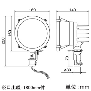 岩崎電気 【生産完了品】小形LED投光器 《LEDioc FLOOD POP》 丸形タイプ 狭角 昼白色 オフホワイト 小形LED投光器 《LEDioc FLOOD POP》 丸形タイプ 狭角 昼白色 オフホワイト E30011N/NSAN9/W 画像3