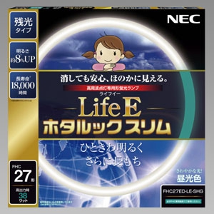 NEC 環形蛍光灯 《ホタルックスリム Life E》 高周波点灯専用 27W形 残光タイプ 昼光色 FHC27ED-LE-SHG2