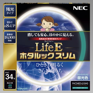 NEC 環形蛍光灯 《ホタルックスリム Life E》 高周波点灯専用 34W形 残光タイプ 昼光色 FHC34ED-LE-SHG2