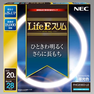 NEC 環形蛍光灯 《Life Eスリム》 高周波点灯専用 20W形 昼光色 FHC20ED-LE2