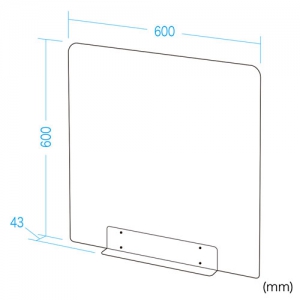 サンワサプライ 【生産完了品】飛沫感染防止用デスクパーティション(貼り付け式) 飛沫感染防止用デスクパーティション(貼り付け式) SPT-DPHT60CL 画像3