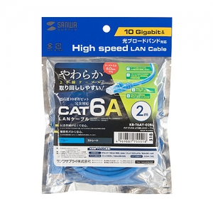 サンワサプライ カテゴリ6Aより線LANケーブル(ブルー・2m) カテゴリ6Aより線LANケーブル(ブルー・2m) KB-T6AY-02BL 画像3