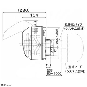 三菱 換気空清機 《ロスナイ》 準寒冷・温暖地仕様 10畳以下用 壁掛1パイプ取付タイプ 24時間換気機能付 換気空清機 《ロスナイ》 準寒冷・温暖地仕様 10畳以下用 壁掛1パイプ取付タイプ 24時間換気機能付 VL-10JV3 画像3