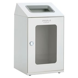 テラモト 【受注生産品】ゴミ箱 《ニートSTFミエル》 窓付タイプ プラスチック用 容量80L オフホワイト DS-166-355-7