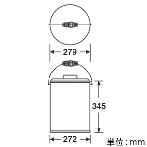 テラモト ステンレスペール 容量12L 中カゴ付 ステンレスペール 容量12L 中カゴ付 SU-267-711-0 画像2