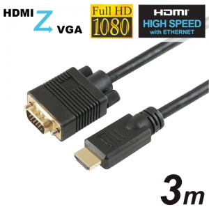 ホーリック HDMI→VGA変換ケーブル 3.0m HDMI to VGA HDVG30-156BK