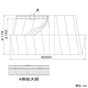 パナソニック 断熱チューブ 呼び径φ150mm 長さ6m 断熱チューブ 呼び径φ150mm 長さ6m FY-KXH606 画像2