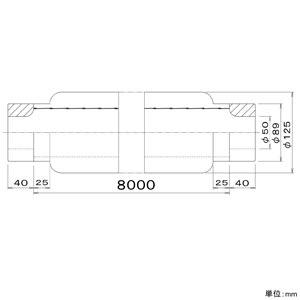 パナソニック 不燃チューブ 呼び径φ50mm 長さ8m 不燃チューブ 呼び径φ50mm 長さ8m FY-KXN208 画像2